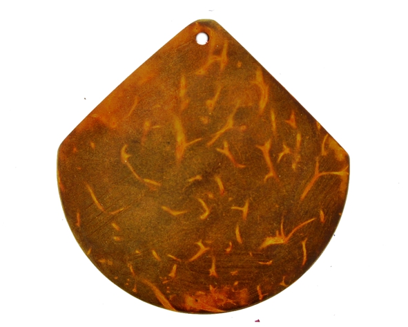 Pingente gota coco colorido - Laranja - 5 cm (un) CC-47